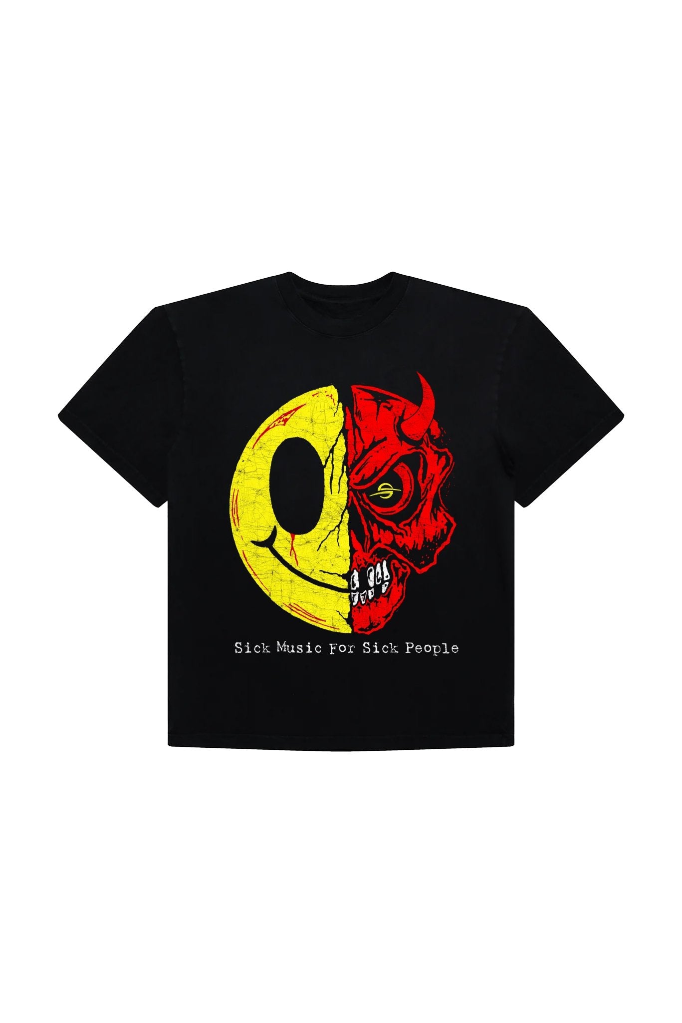 SICK MUSIC FOR SICK PEOPLE TEE (BLACK) - SAMEHELLNEWCIRCLE