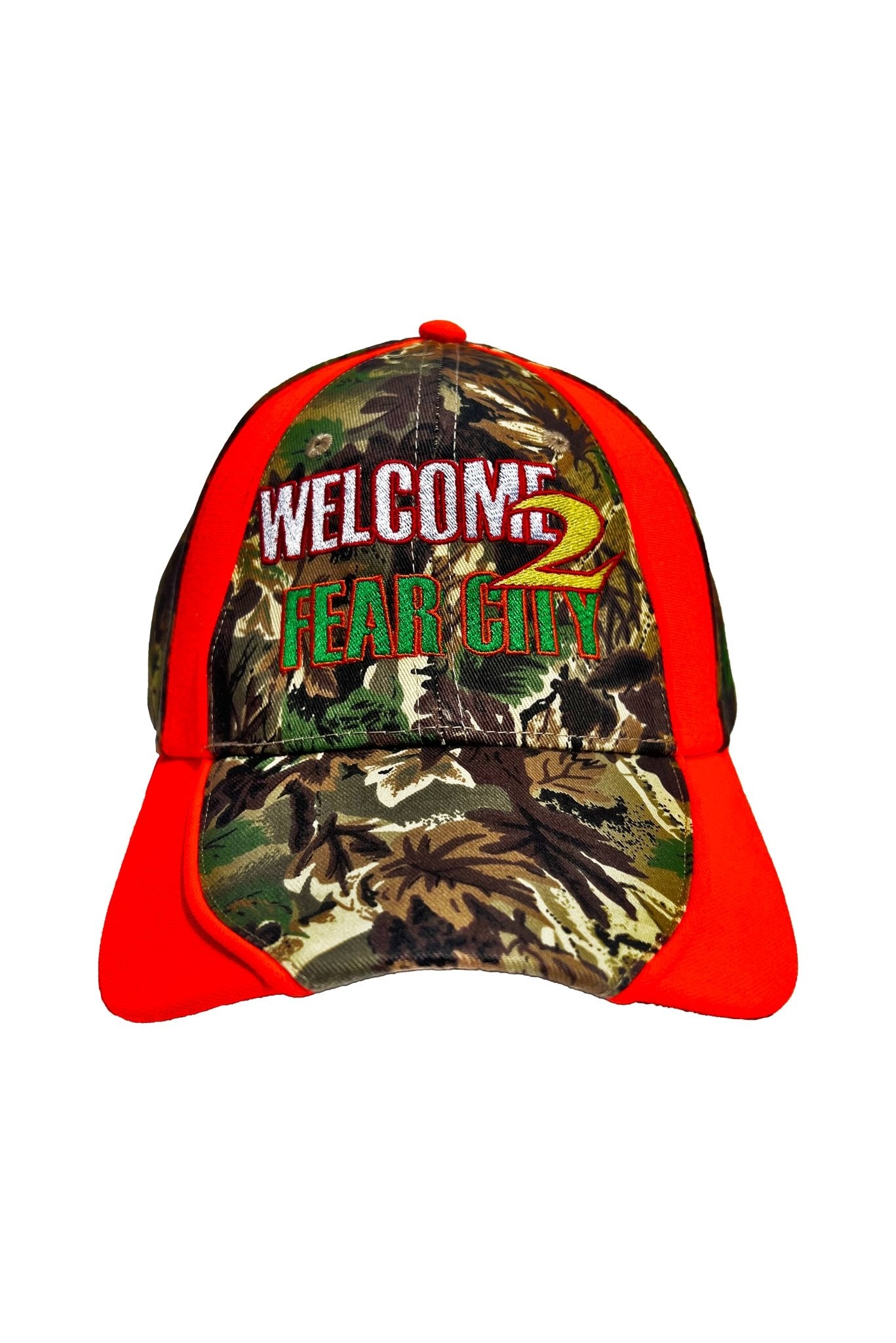 WELCOME 2 FEAR CITY (ORANGE CAMO CAP) - SAMEHELLNEWCIRCLE