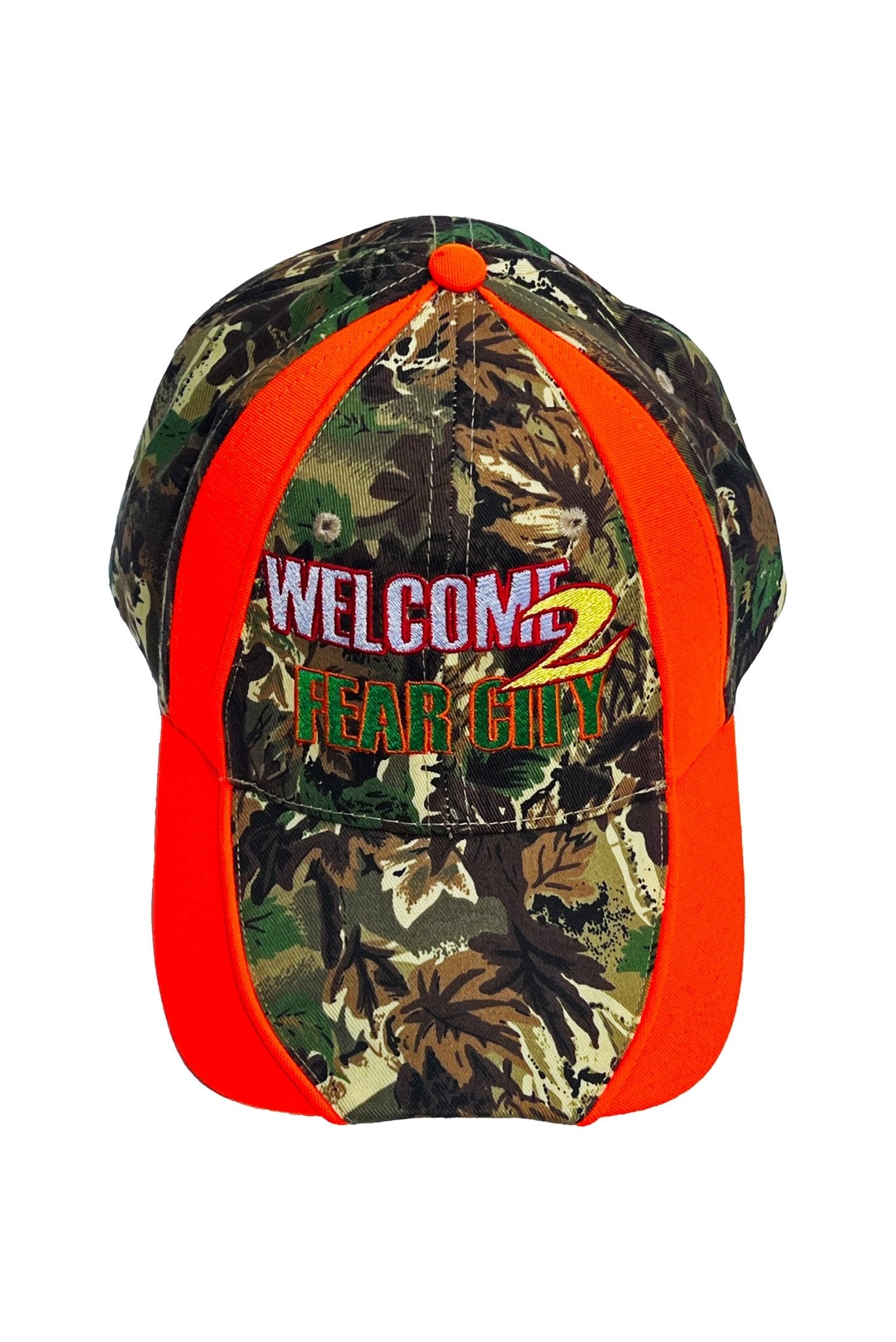 WELCOME 2 FEAR CITY (ORANGE CAMO CAP) - SAMEHELLNEWCIRCLE